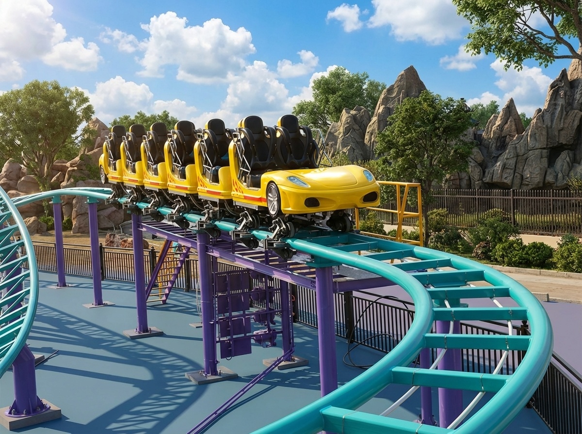Crazy Racing Car Coaster - 360 m Track Family Thrill Coaster for Sale