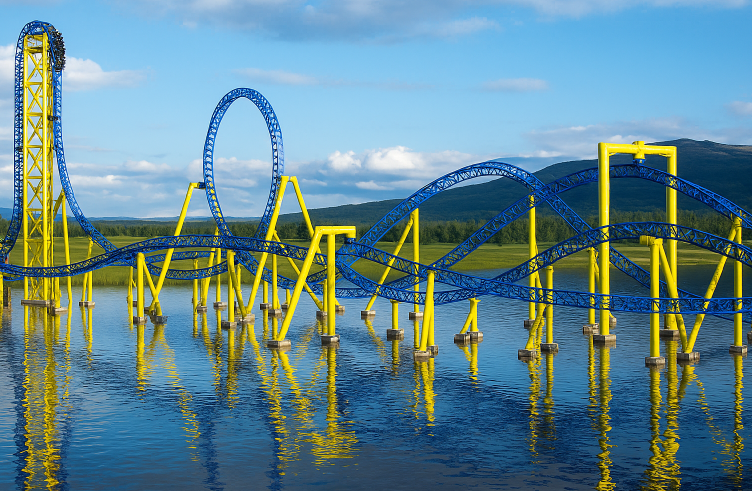 Cross-Lake Vertical Coaster - 750 m Lakeside Mega Coaster Project