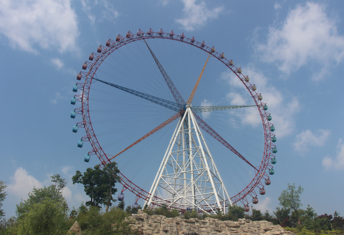 89 m Arm-Steel-Cable Ferris Wheel - Cable-Spoke Giant Wheel
