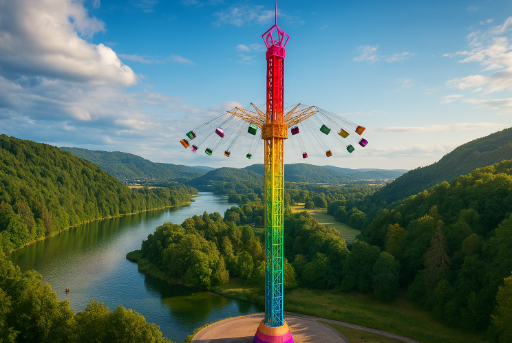 52 m High-Altitude Flying Swing - Big Swing Chair Tower