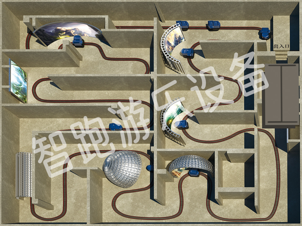 Dark Ride Indoor Attraction - Trackless Themed Ride System