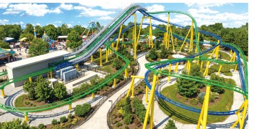 Double-Dragon Racing Coaster - Dueling Twin-Track 456/460 m Ride
